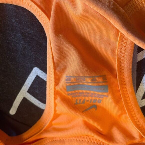 NIKE | dri fit tank sports bra gray orange XS - Picture 7 of 7
